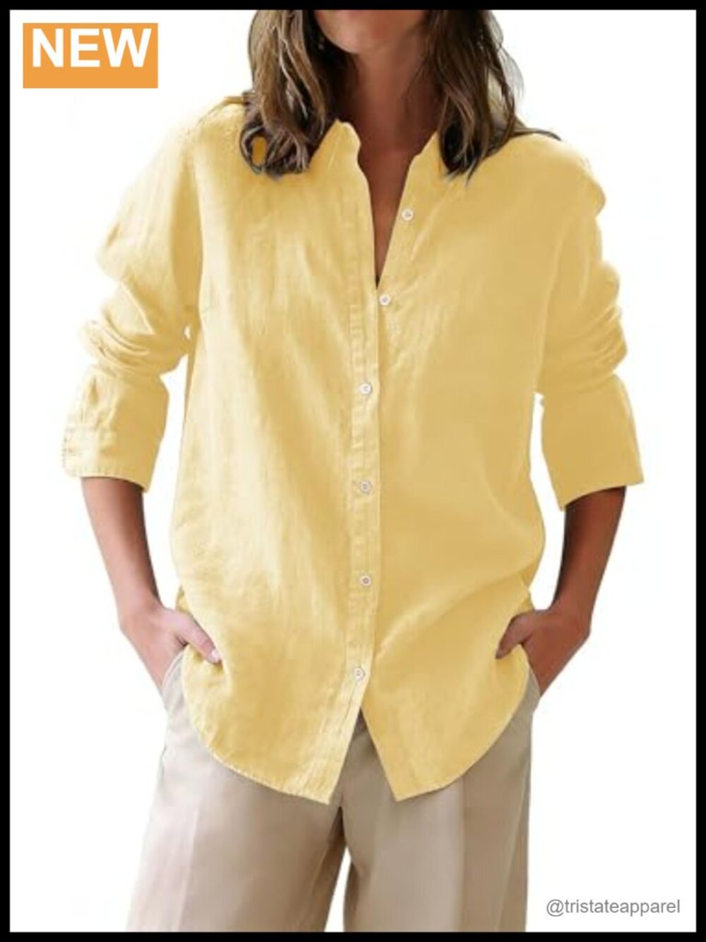 Women's Oxford Button Down Shirt Long Sleeve Collared Cotton Wrinkle Free